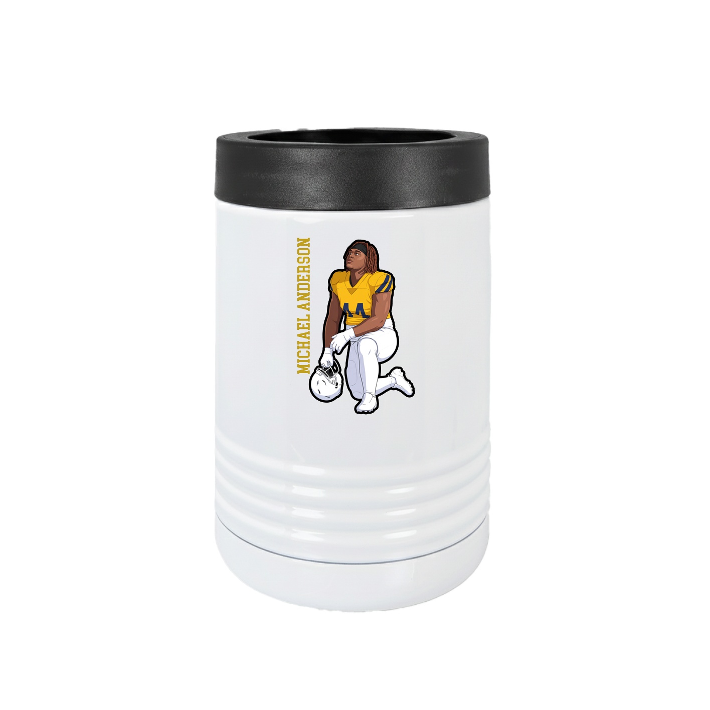 Beverage Holder — Name Vertical in White