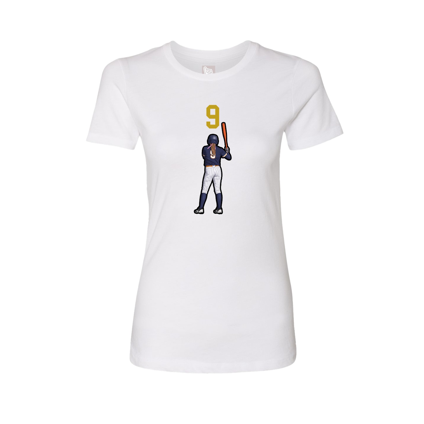 Fitted Women's Tee — Number Top in White