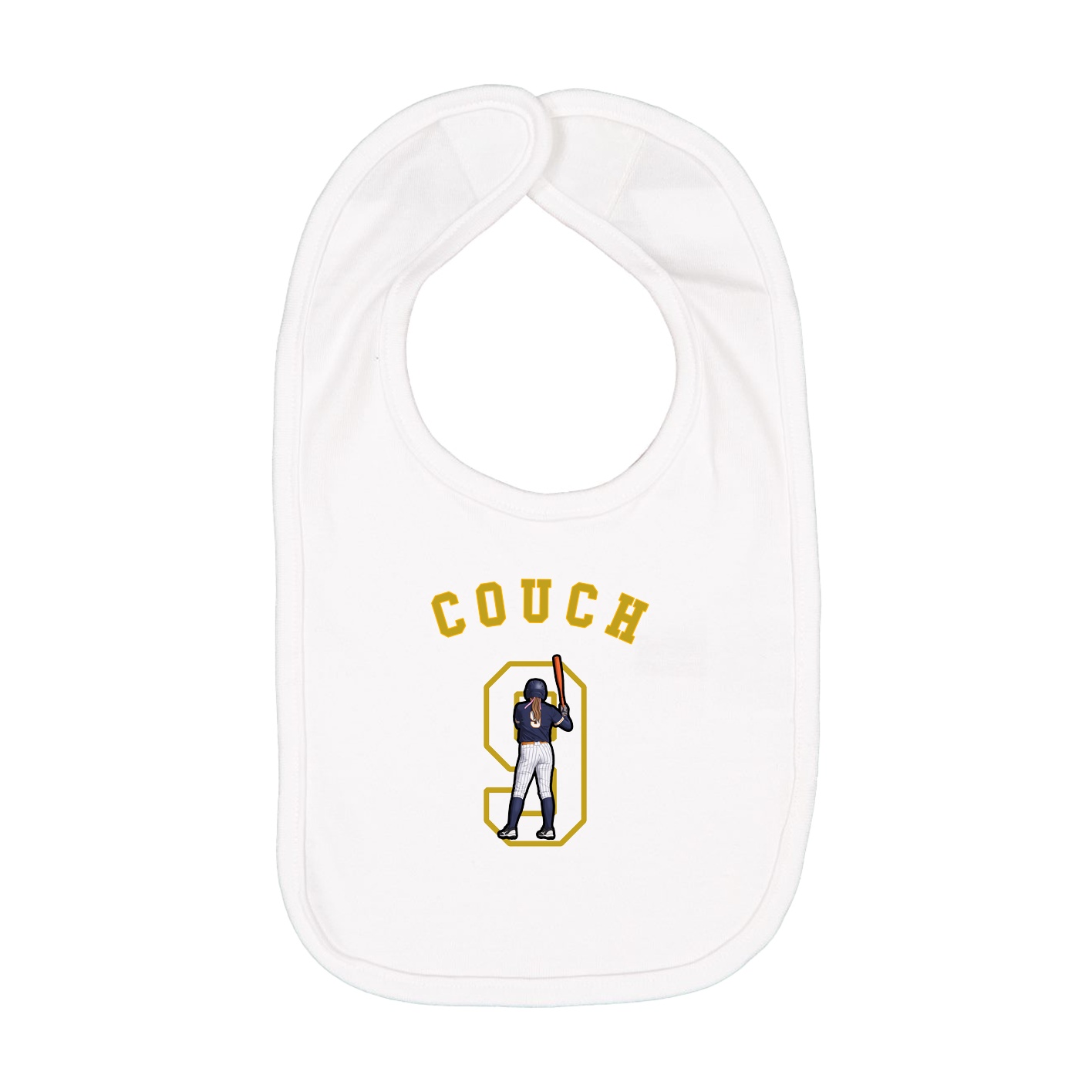 Infant Bib — Shirsey Arch in White