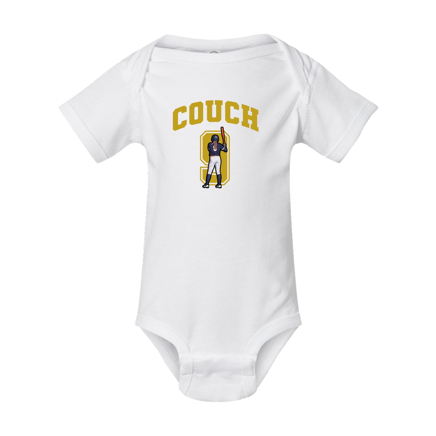 Baby Onesie — Number in White