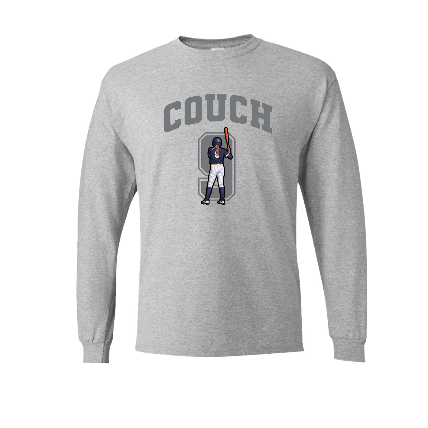 Long Sleeve Tee — Number in Grey