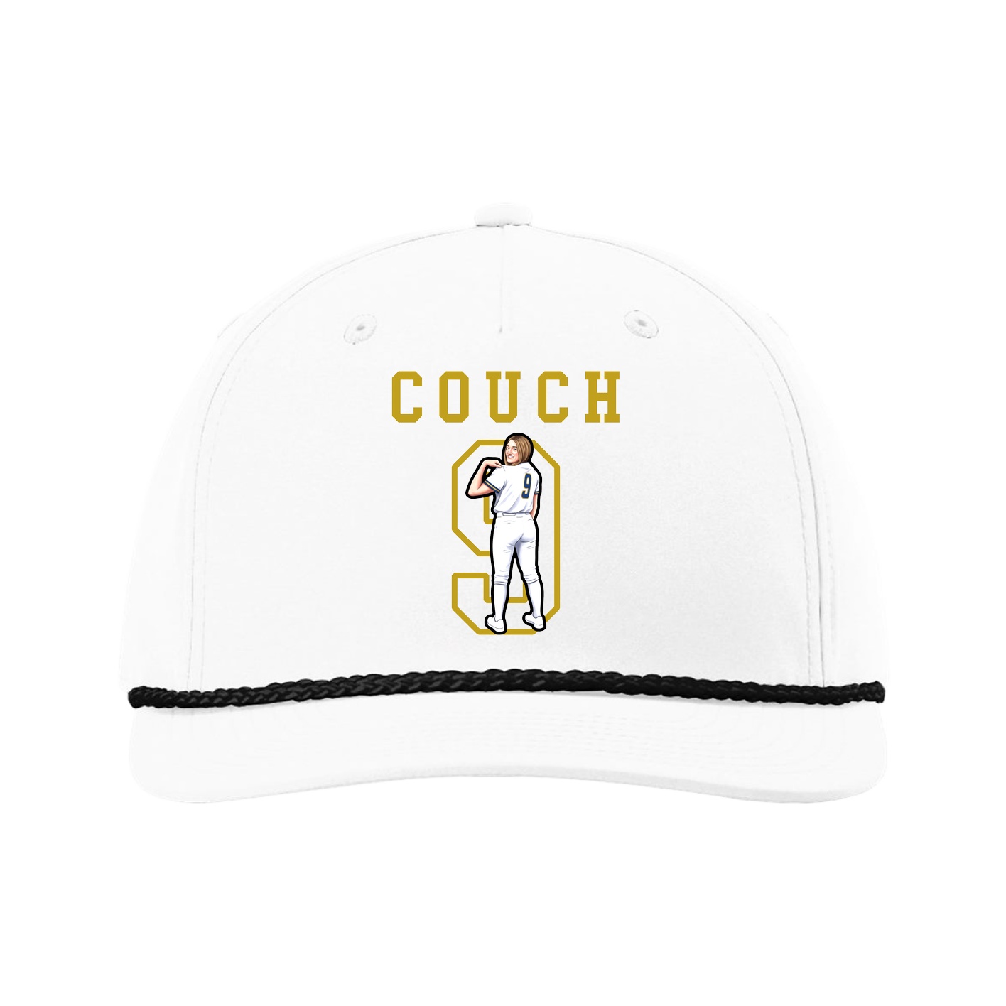Five-Panel Classic Rope Cap — Shirsey in White