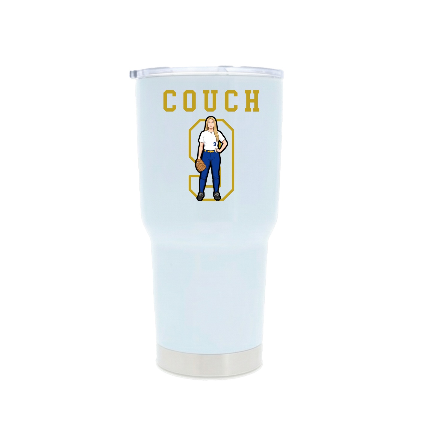 30oz Stainless Steel Tumbler — Shirsey in White
