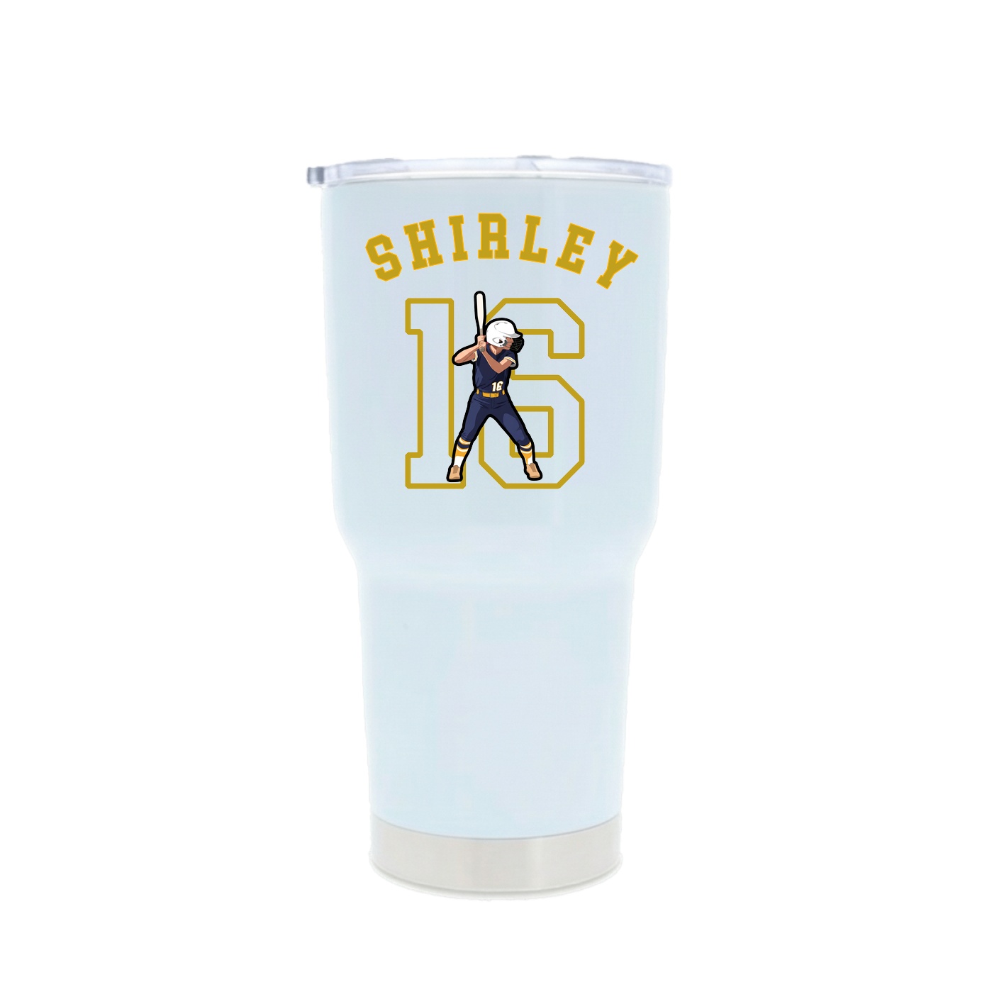 30oz Stainless Steel Tumbler — Shirsey Arch in White
