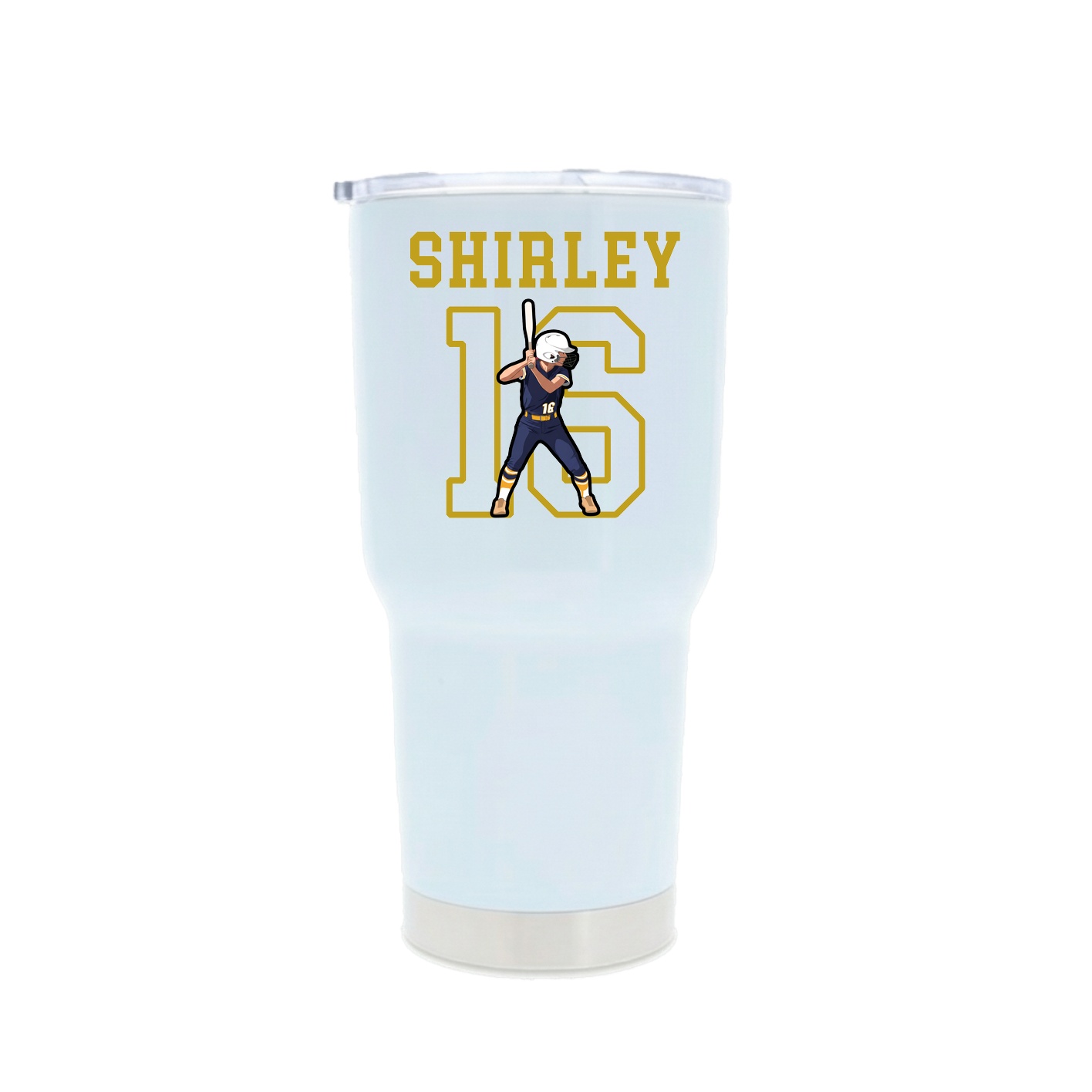 30oz Stainless Steel Tumbler — Shirsey in White