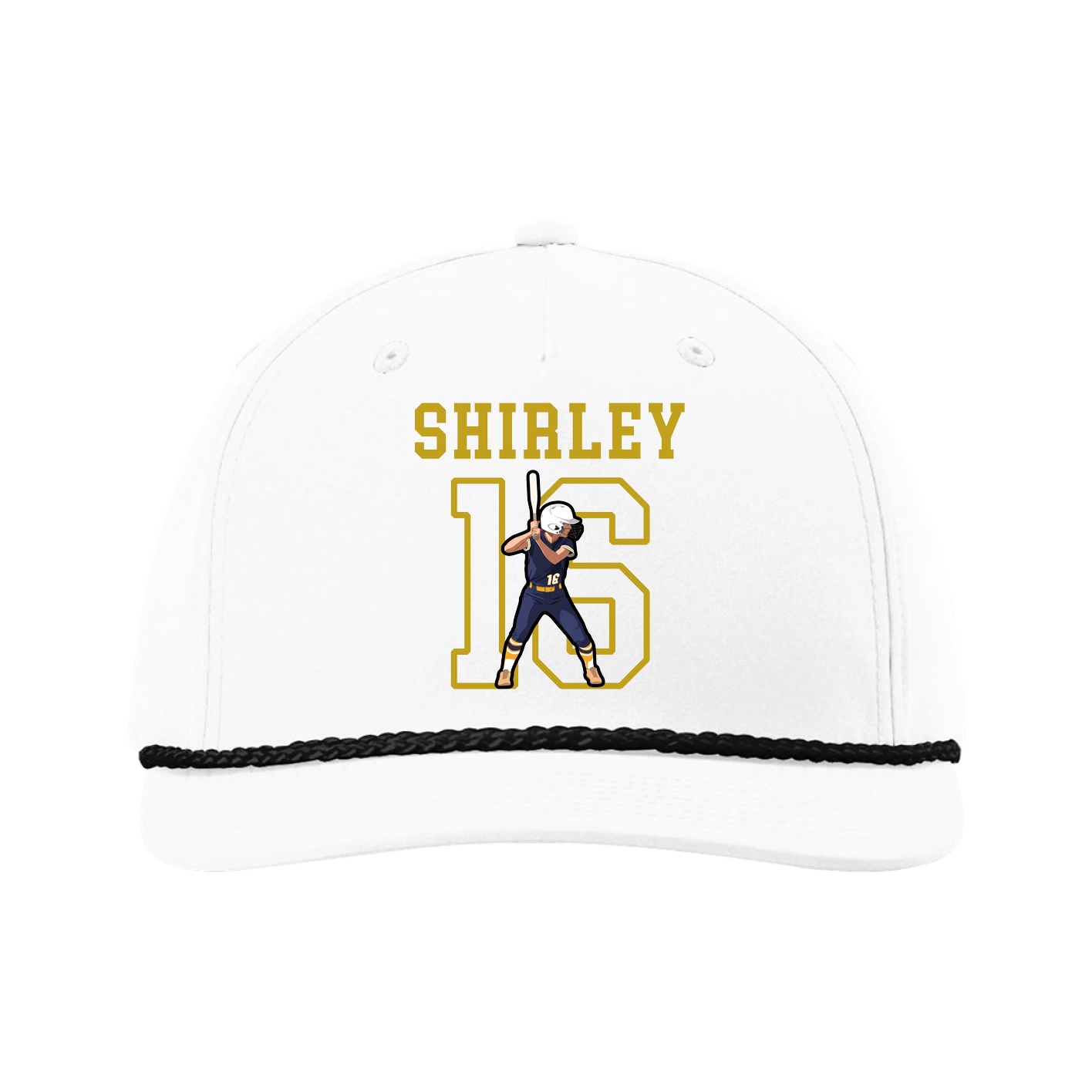 Five-Panel Classic Rope Cap — Shirsey in White