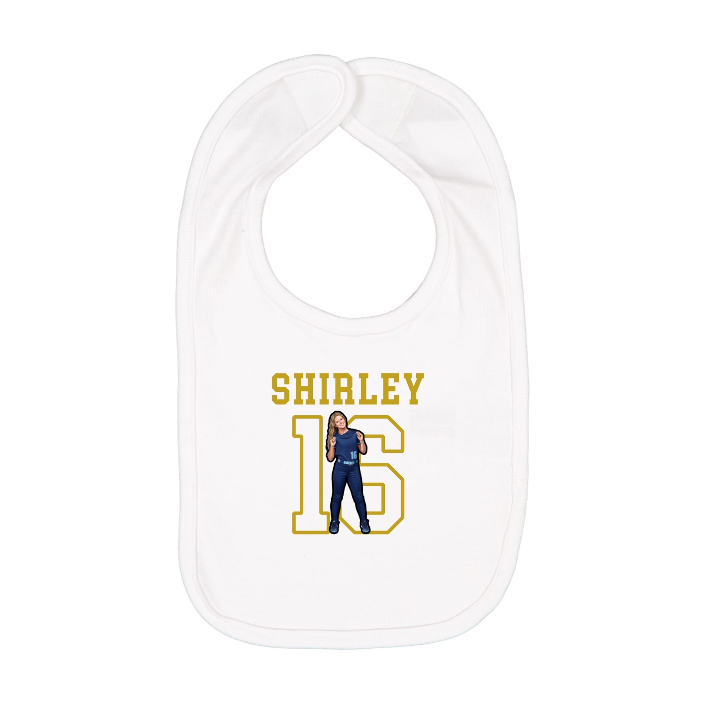 Infant Bib — Shirsey in White