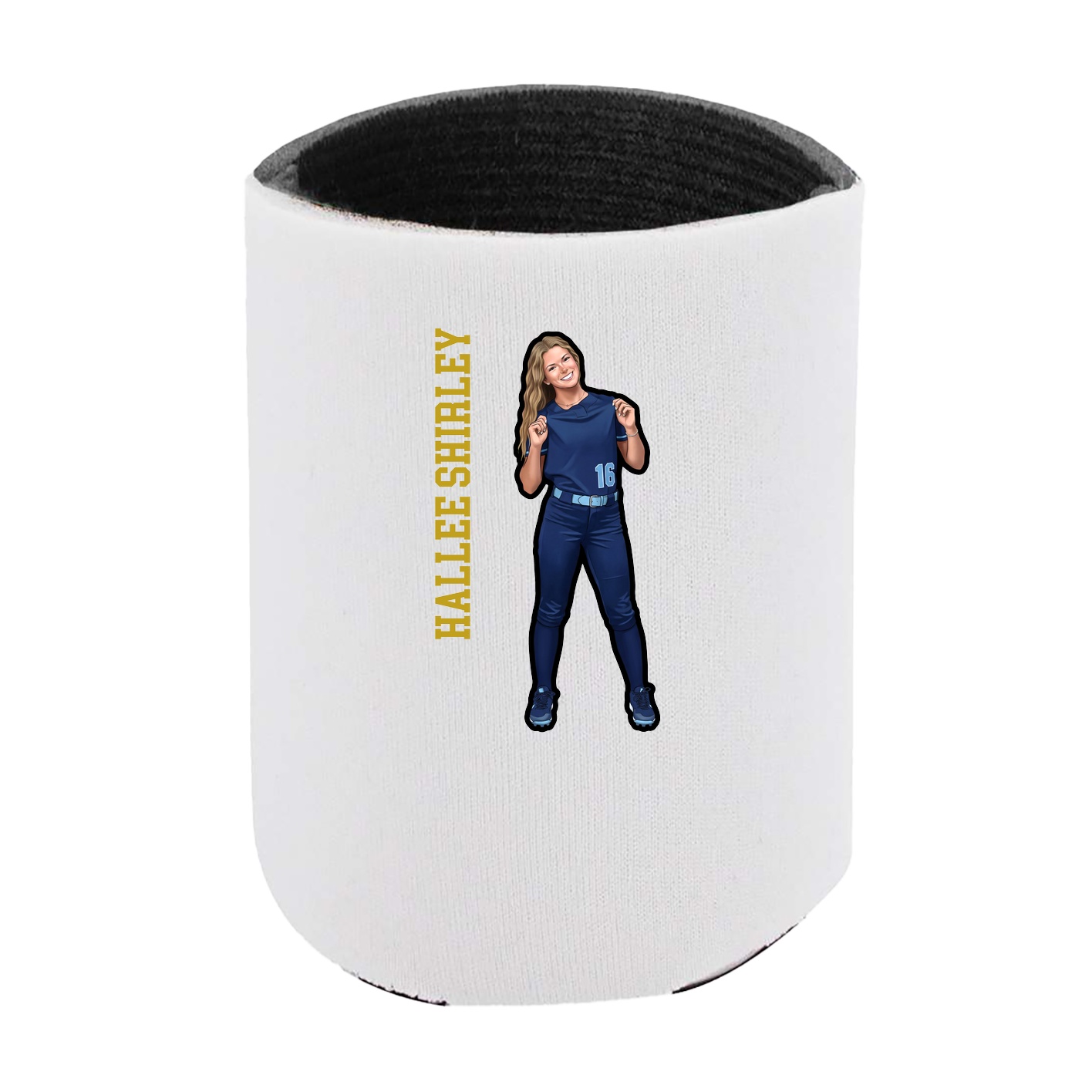 Can Holder — Name Vertical in White