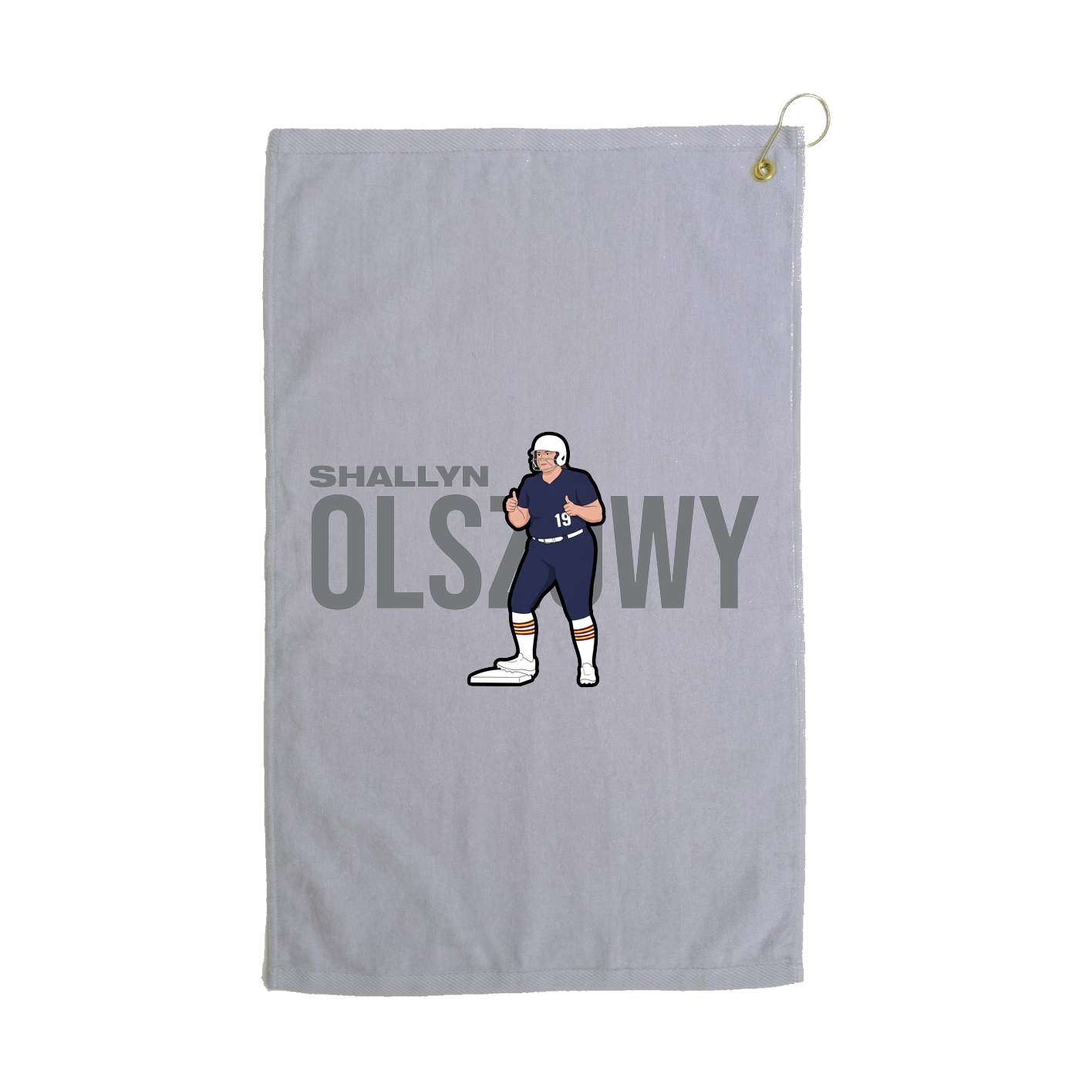 Golf Towel — Player Name in Grey
