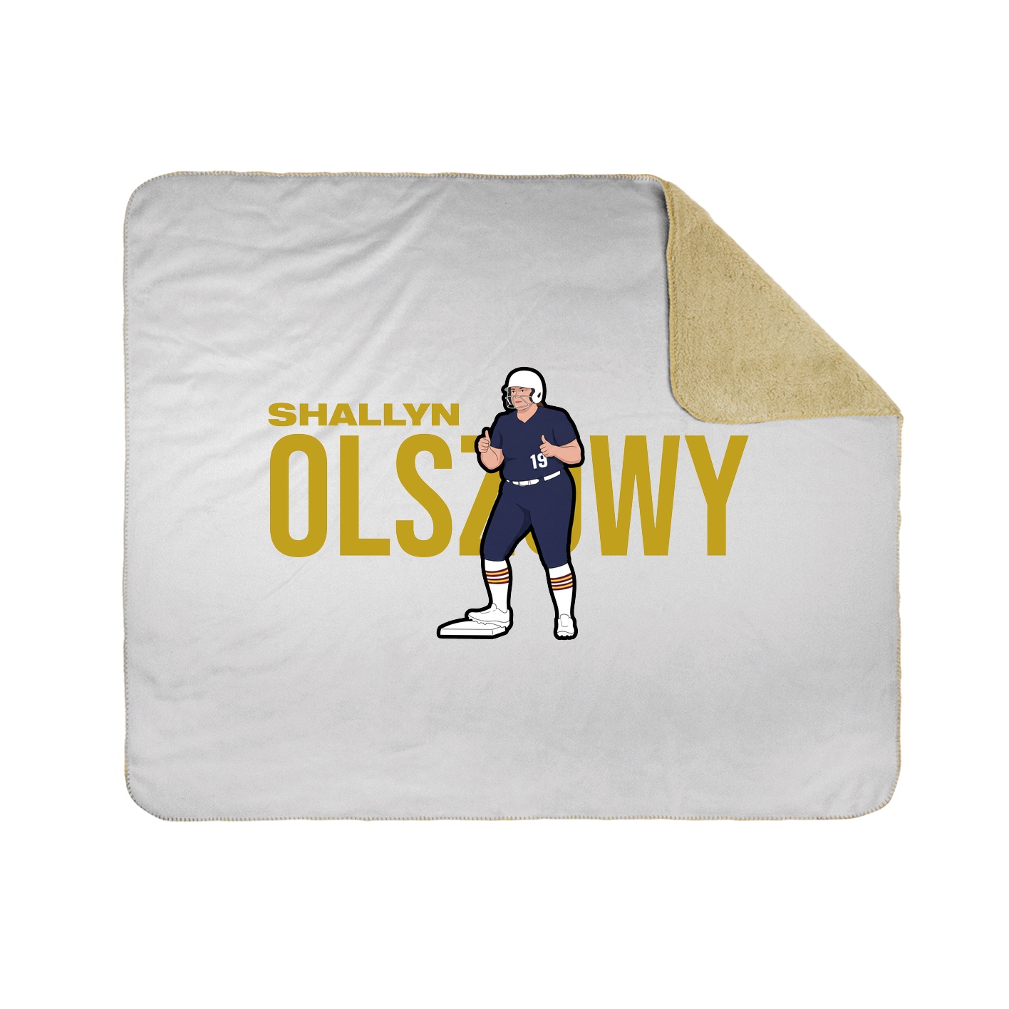 Throw Blanket — Player Name in White