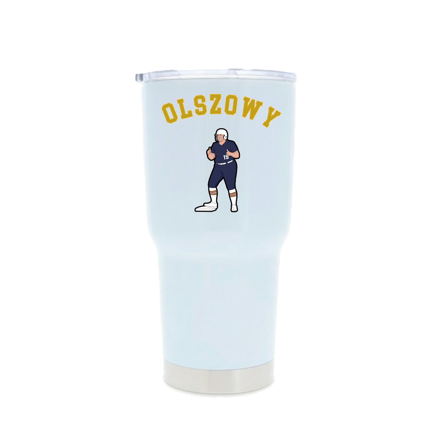 30oz Stainless Steel Tumbler — Shirsey Arch in White