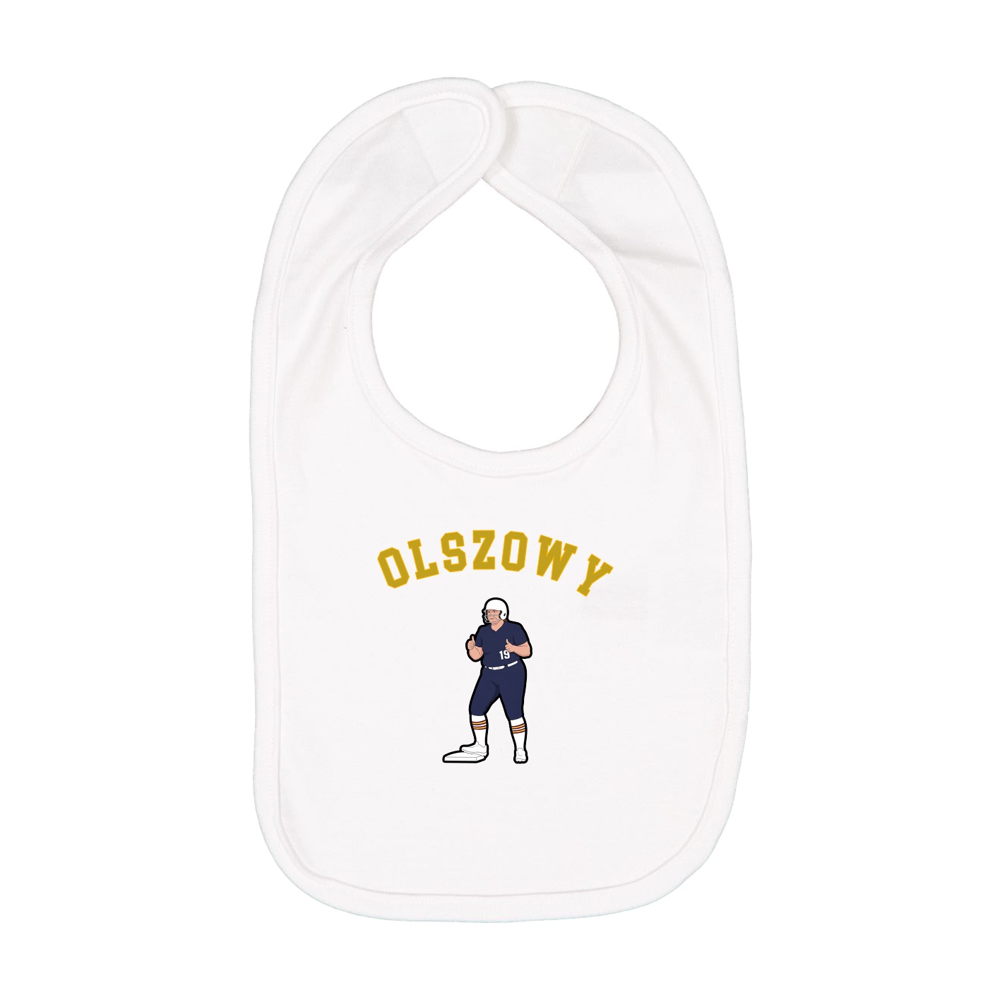 Infant Bib — Shirsey Arch in White