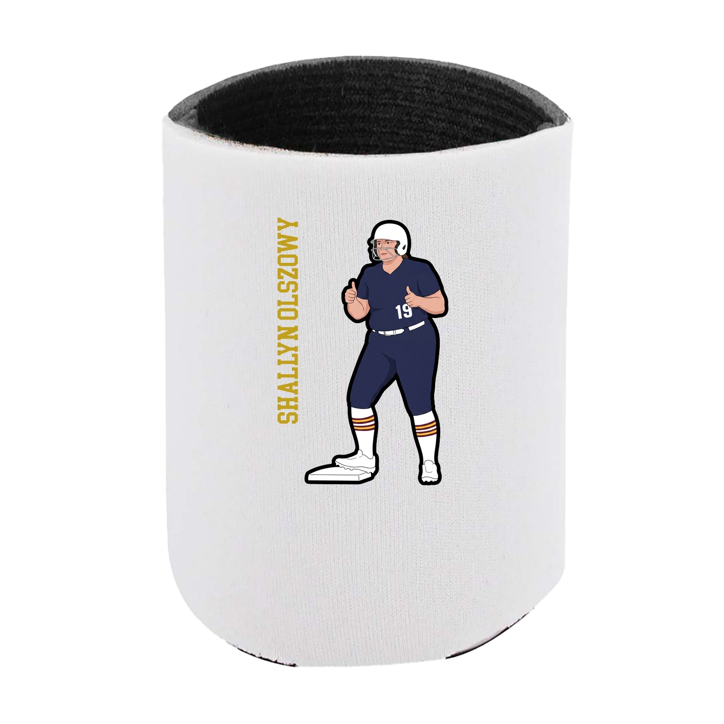Can Holder — Name Vertical in White