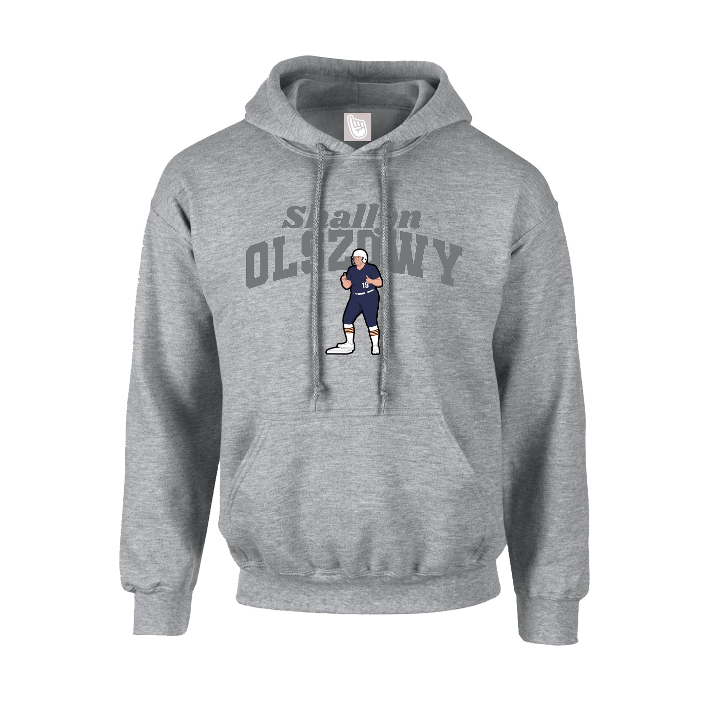 Youth Hoodie — Signature Arch in Grey
