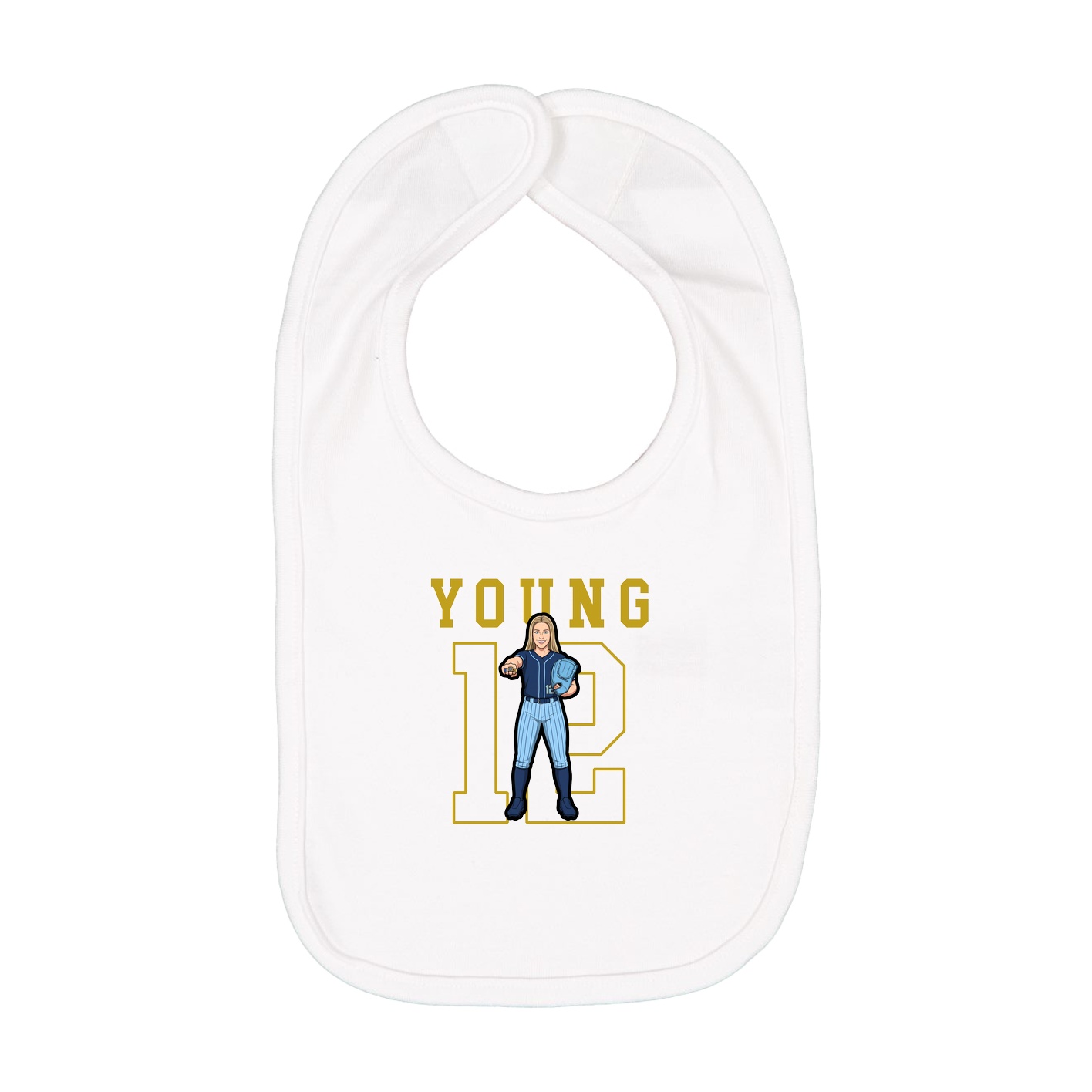 Infant Bib — Shirsey in White