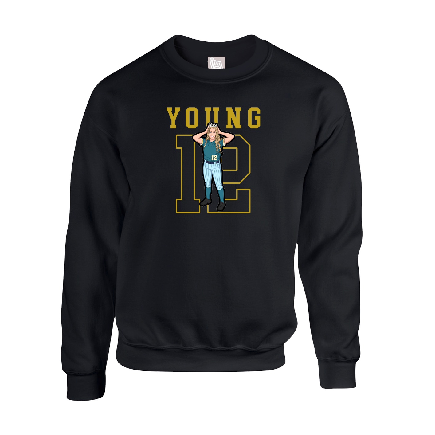 Fleece Crew — Shirsey in Black
