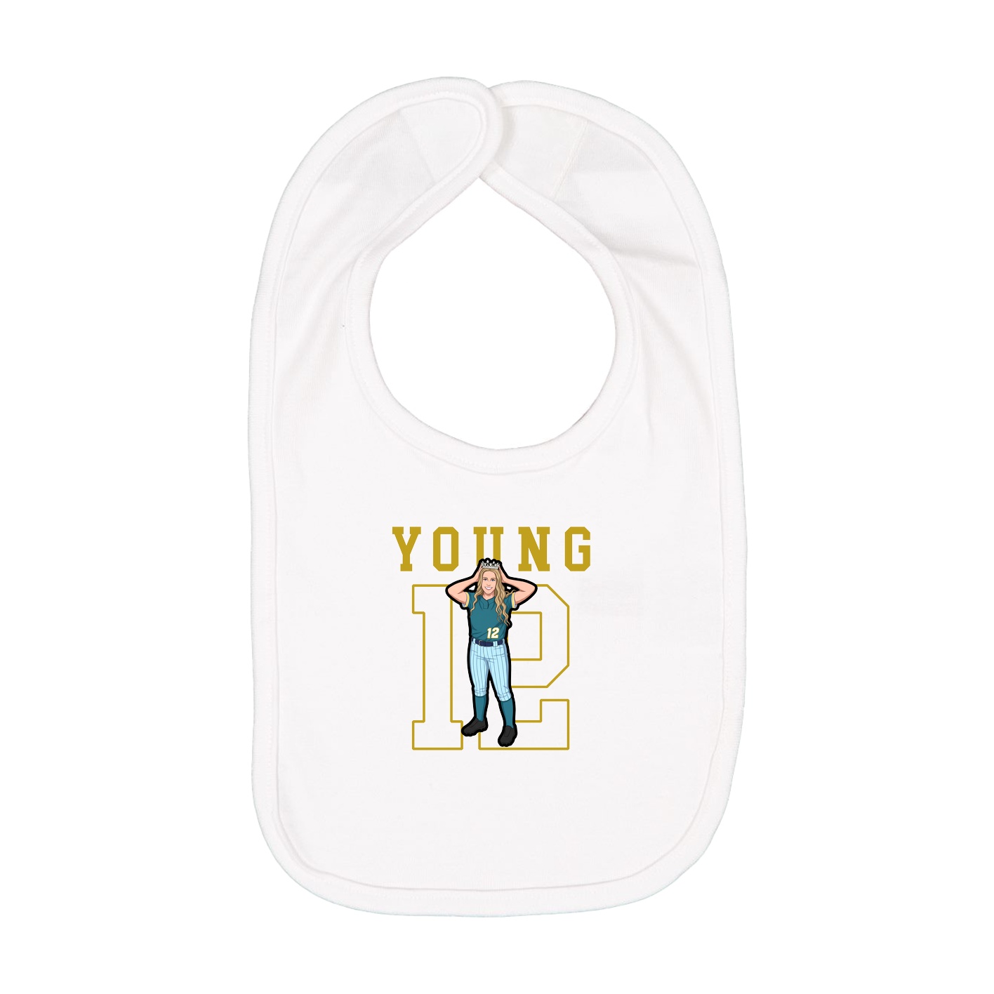 Infant Bib — Shirsey in White
