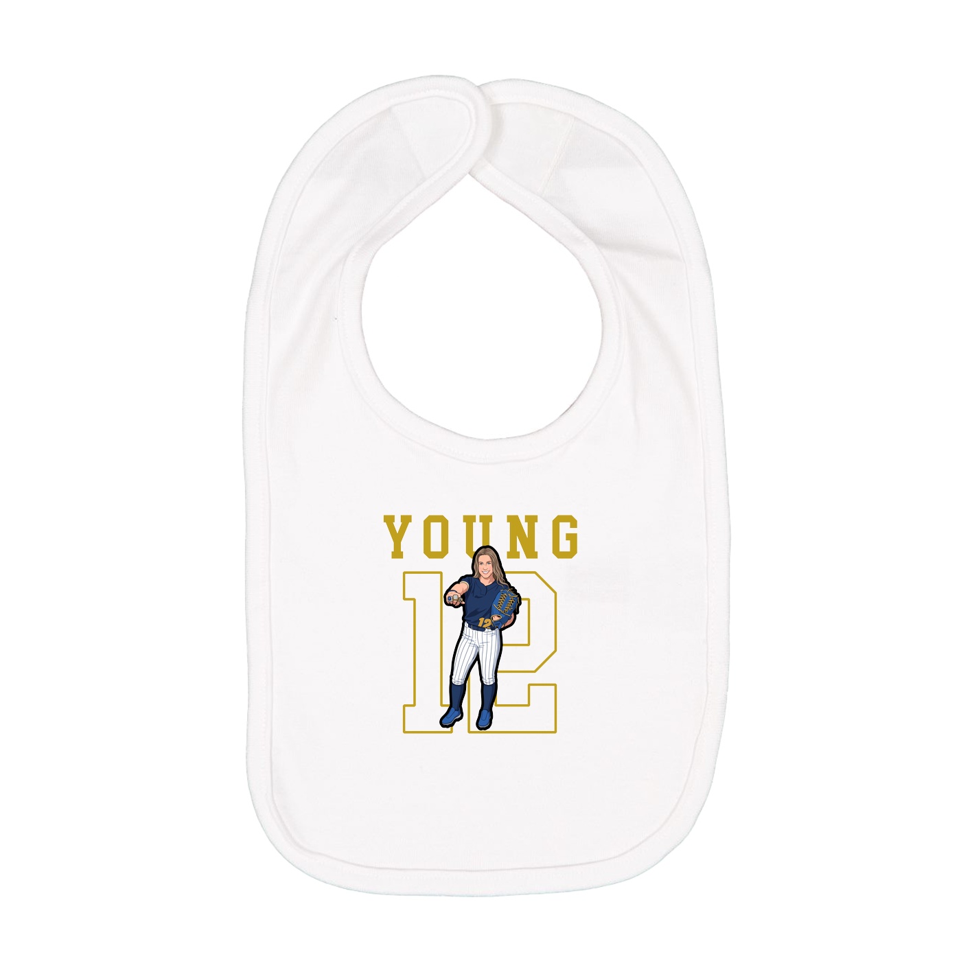 Infant Bib — Shirsey in White