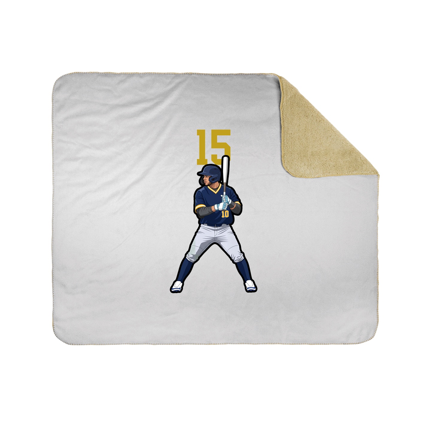 Throw Blanket — Number Top in White