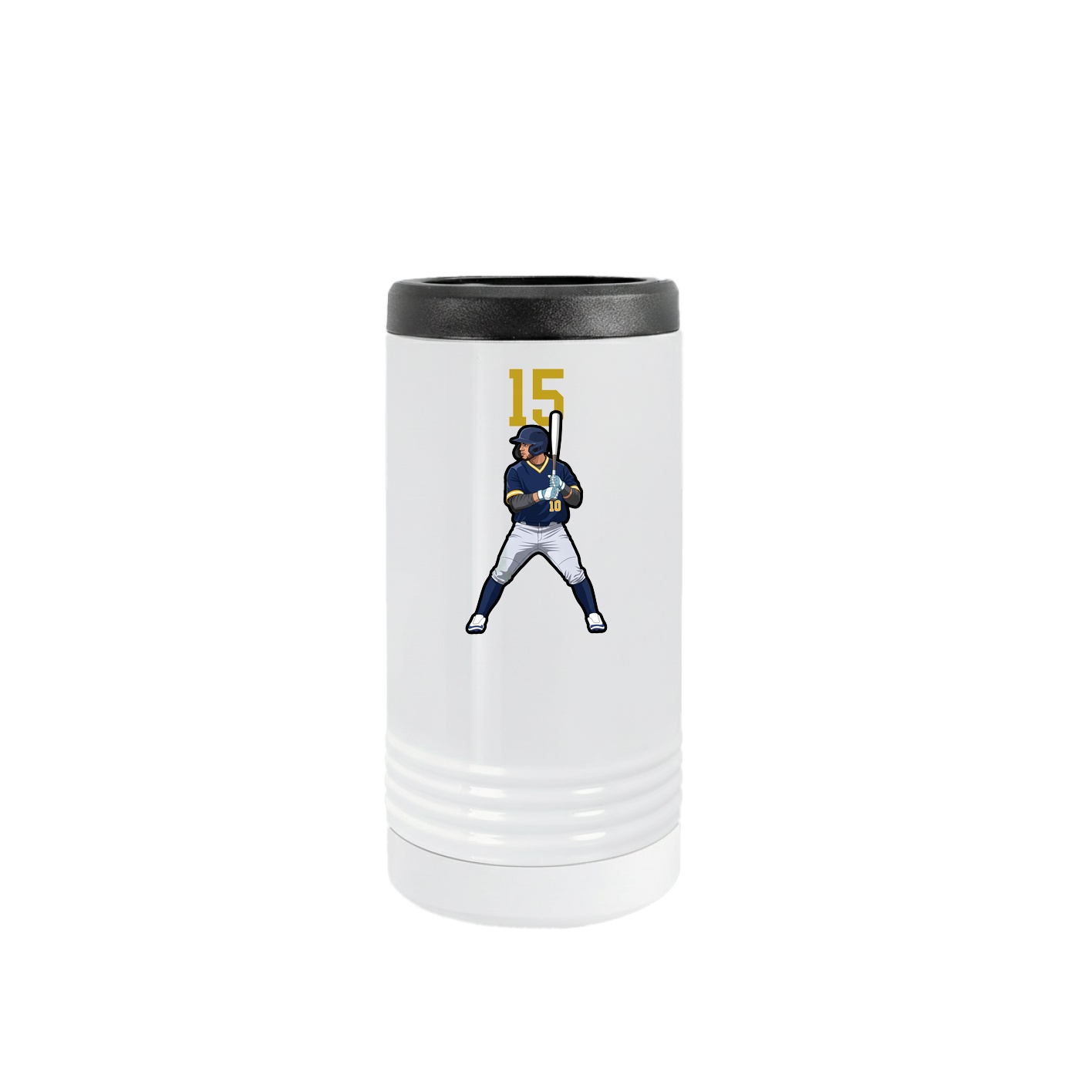 Slim Beverage Holder — Number Top in White
