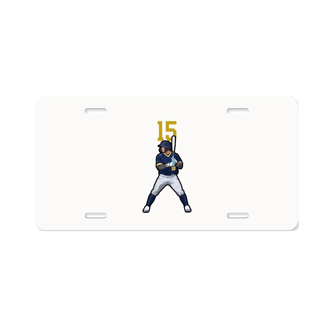 License Plate — Number Top in Classic