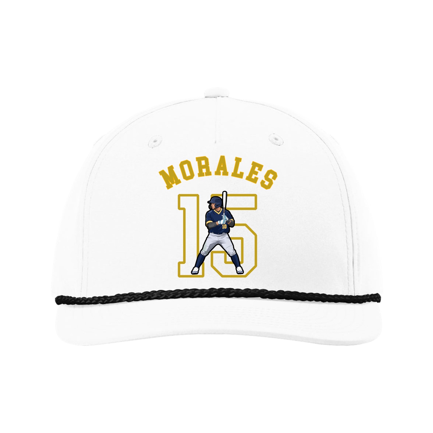 Five-Panel Classic Rope Cap — Shirsey Arch in White