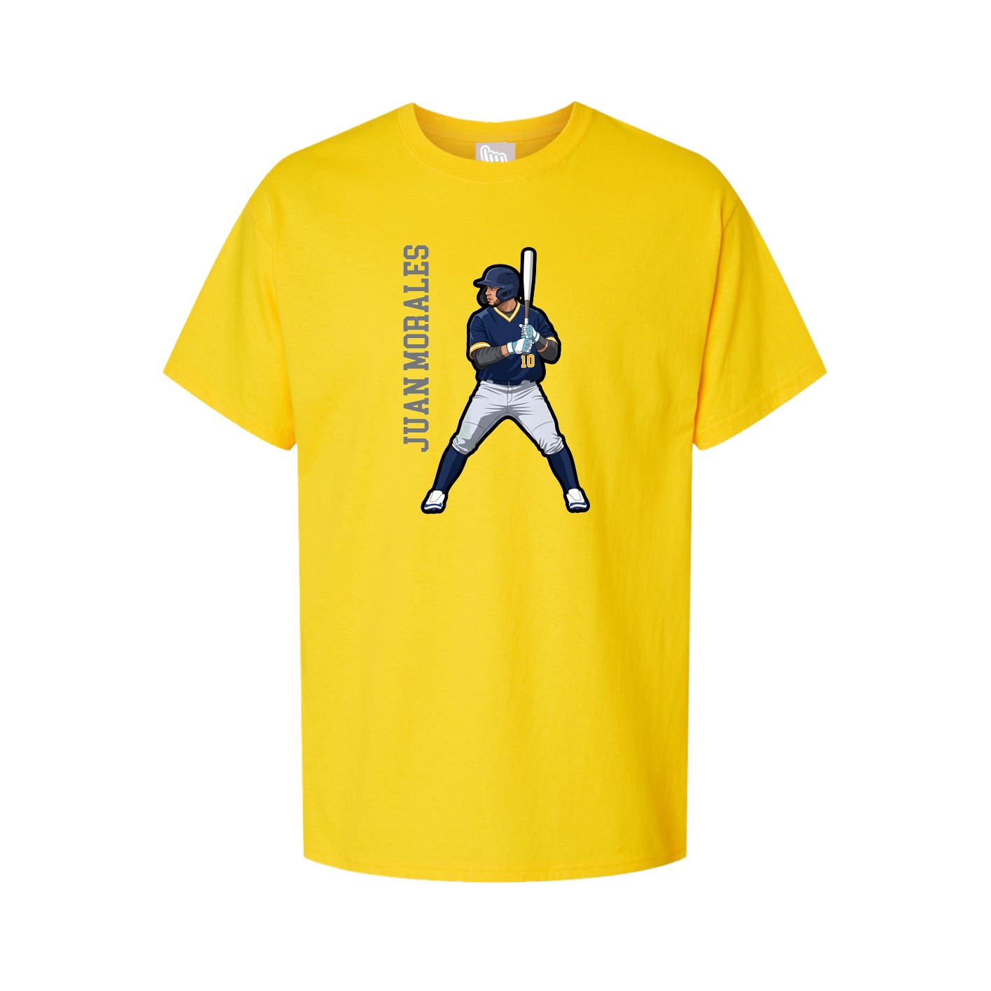 Youth Tee — Name Vertical in Gold