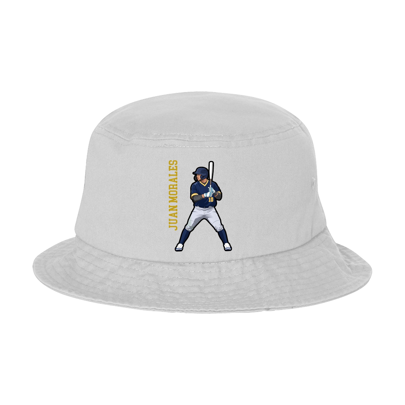 Bucket Cap — Name Vertical in White