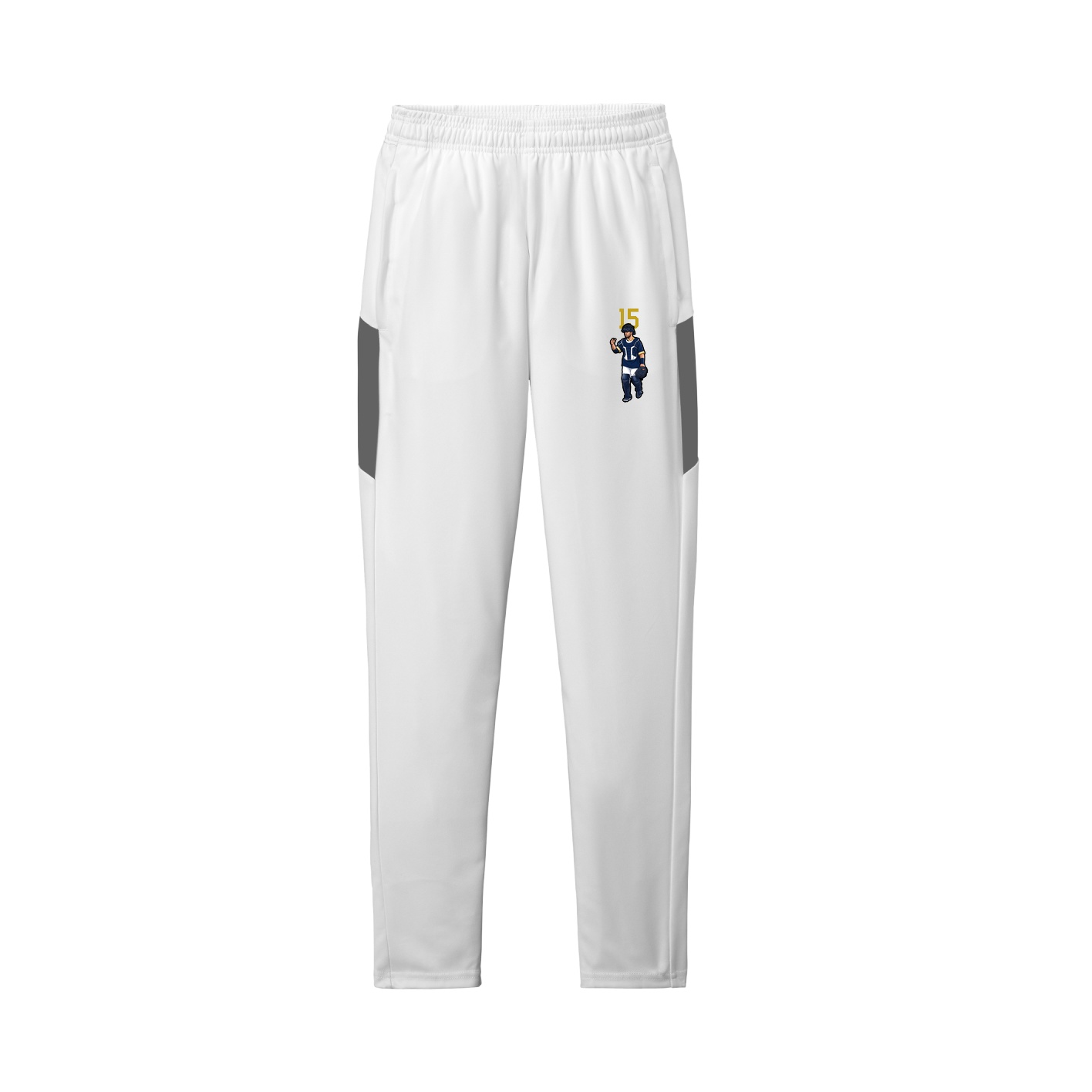 Team Travel Pant — Number Top in White/Grey