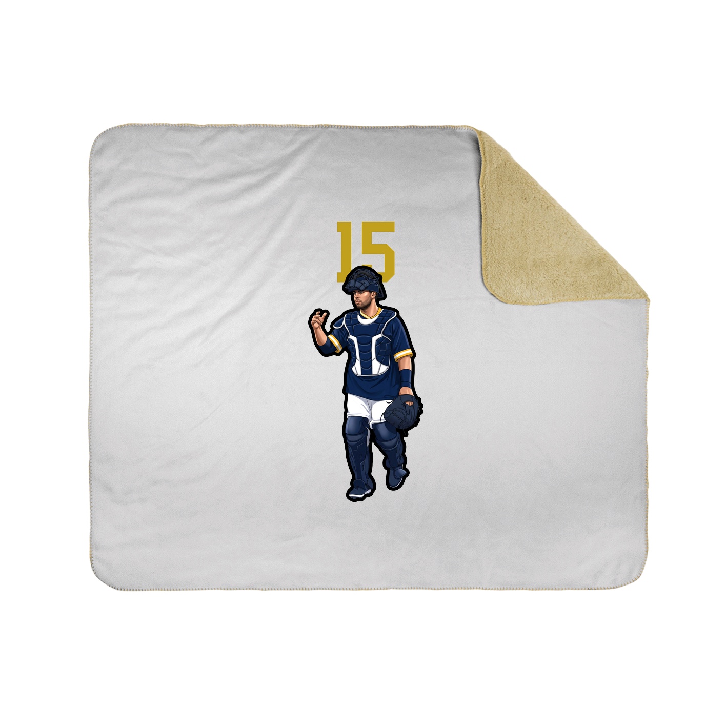Throw Blanket — Number Top in White