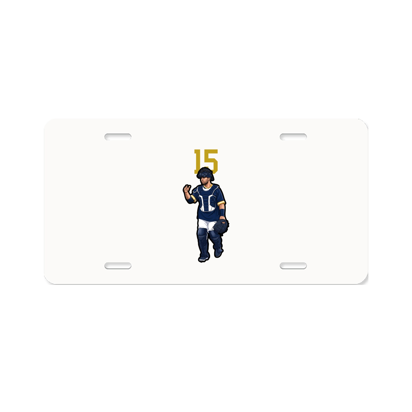 License Plate — Number Top in Classic