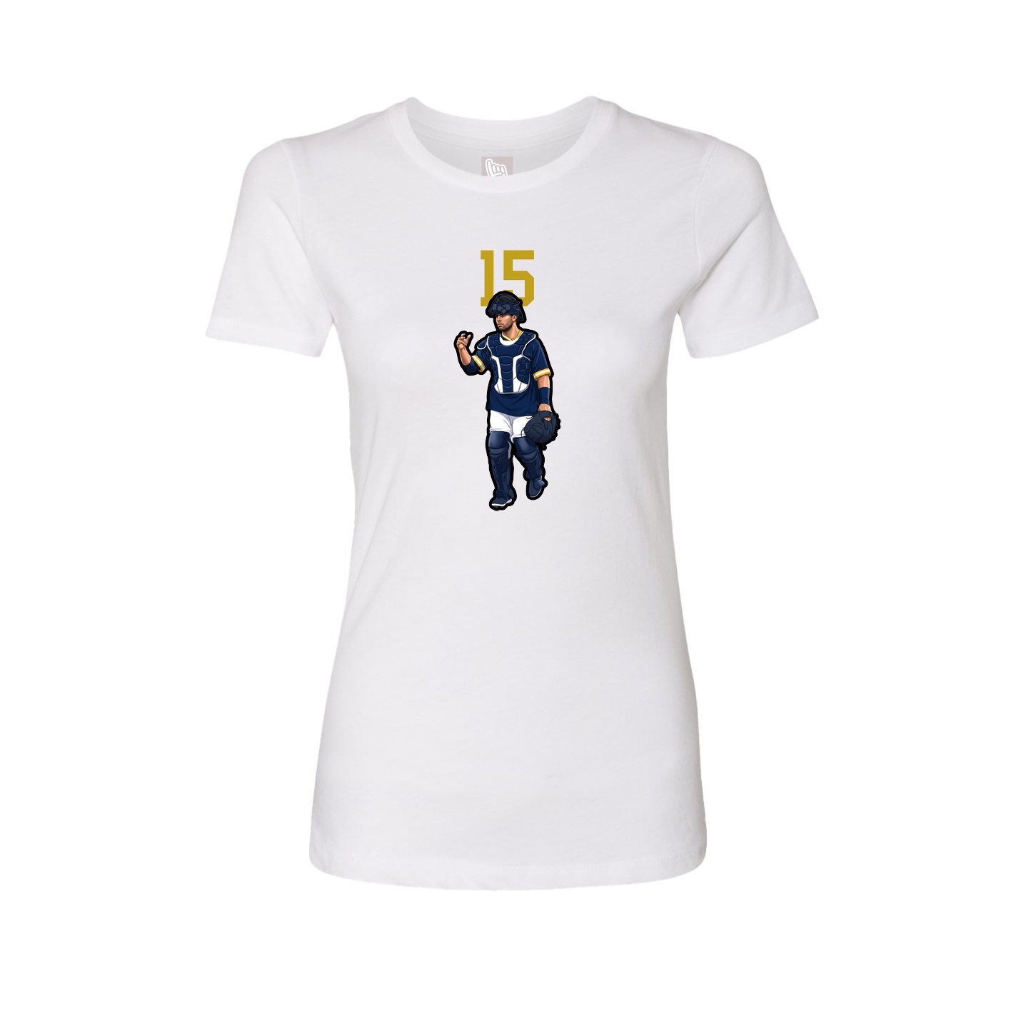 Fitted Women's Tee — Number Top in White