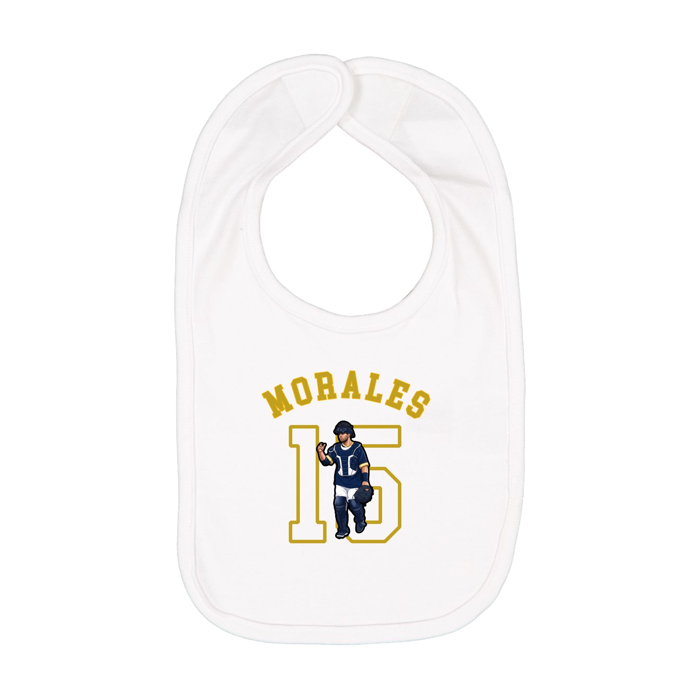 Infant Bib — Shirsey Arch in White