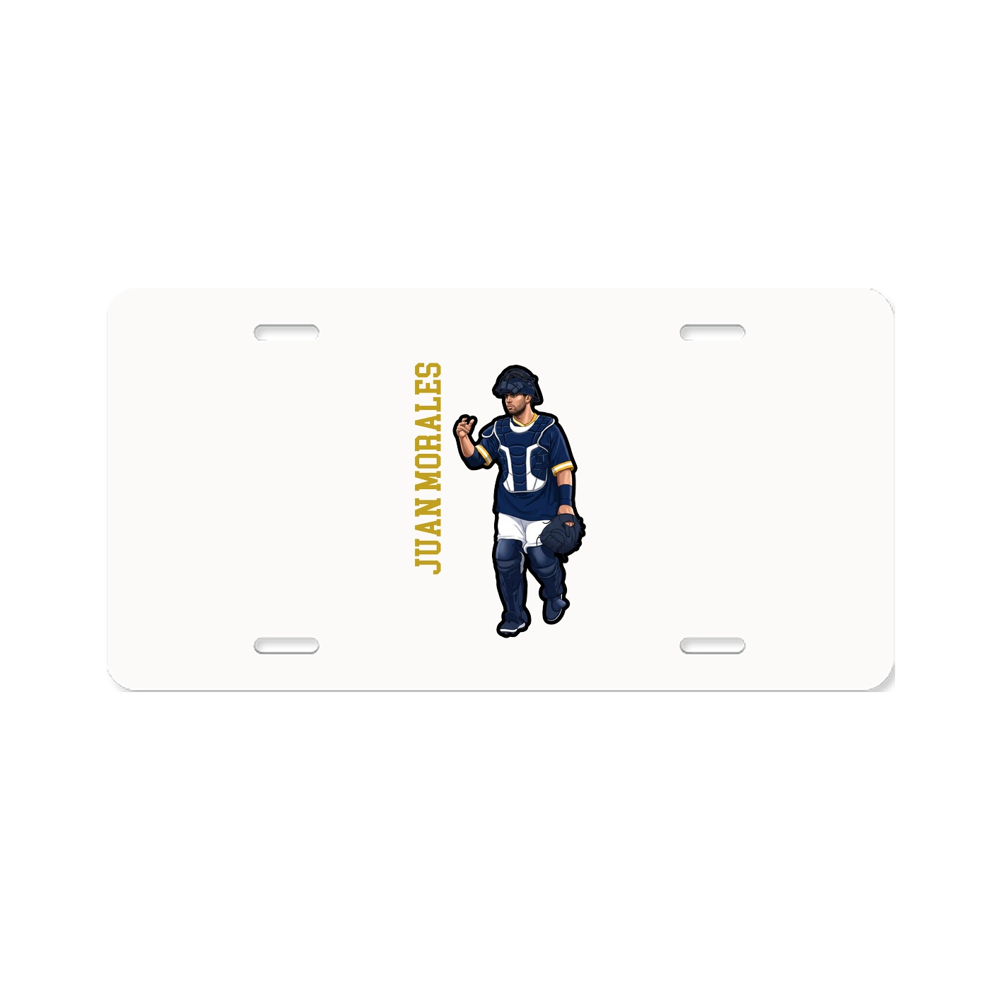 License Plate — Name Vertical in Classic
