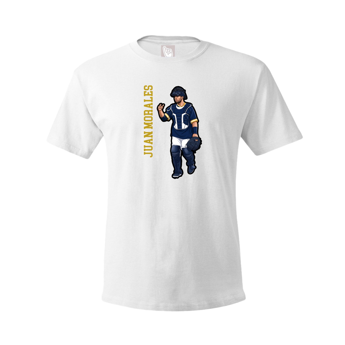 Youth Tee — Name Vertical in White