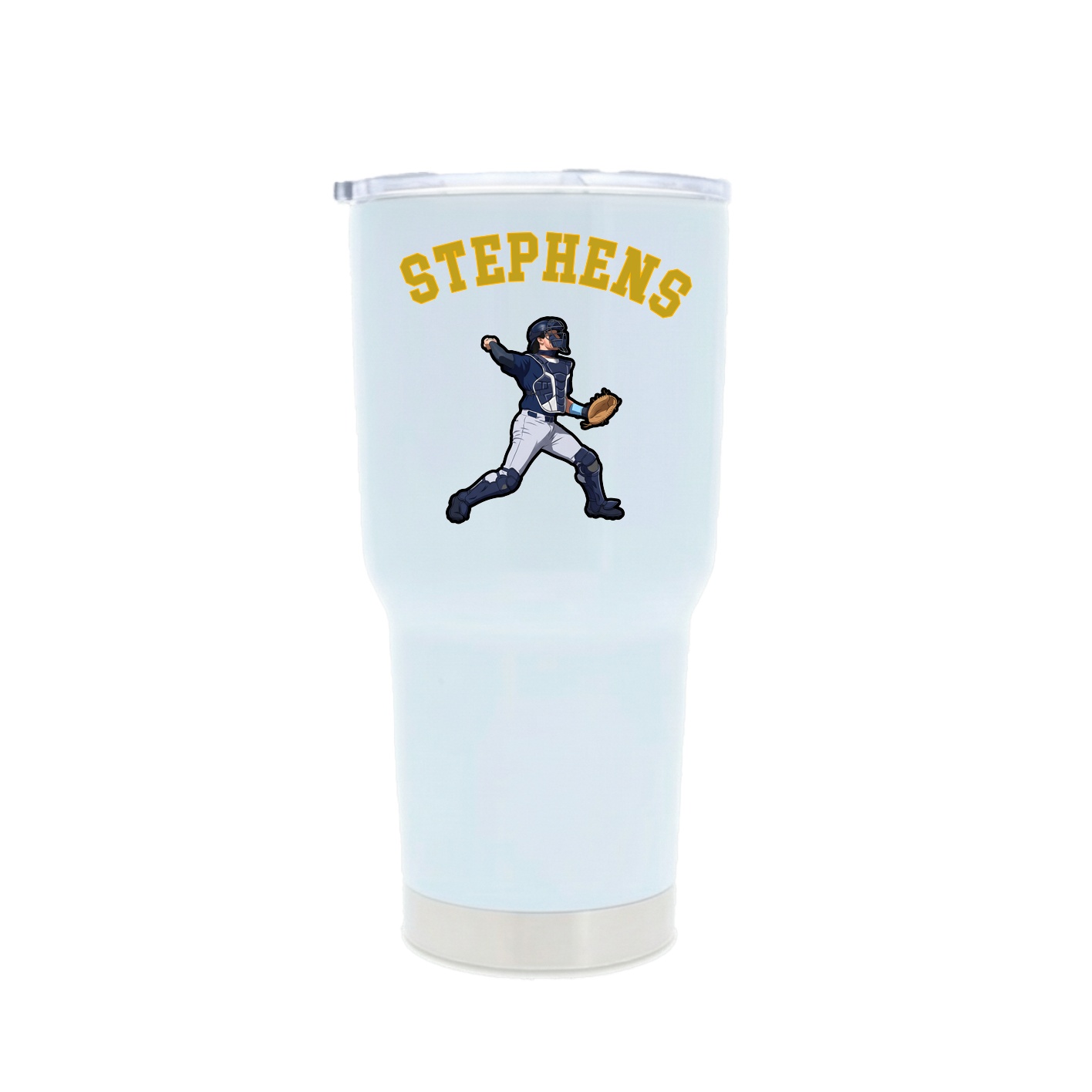 30oz Stainless Steel Tumbler — Shirsey Arch in White