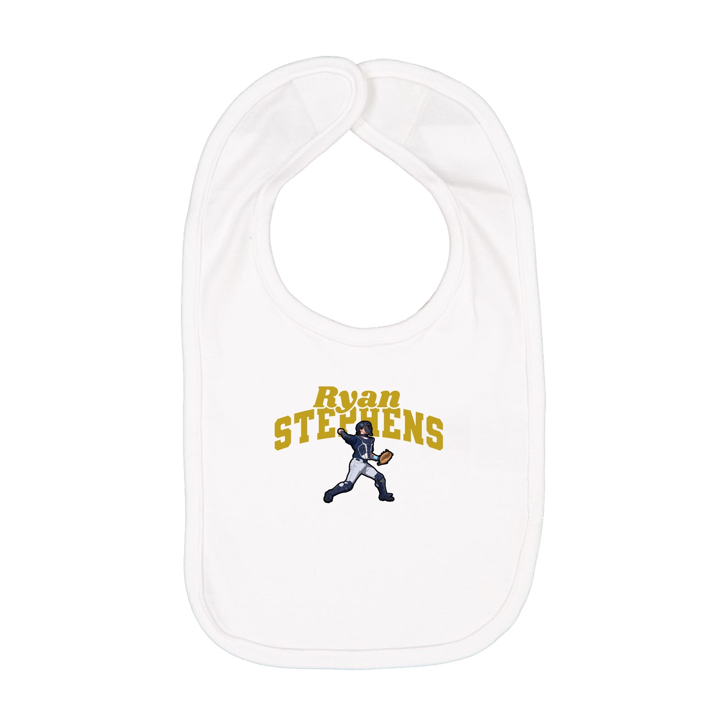 Infant Bib — Signature Arch in White