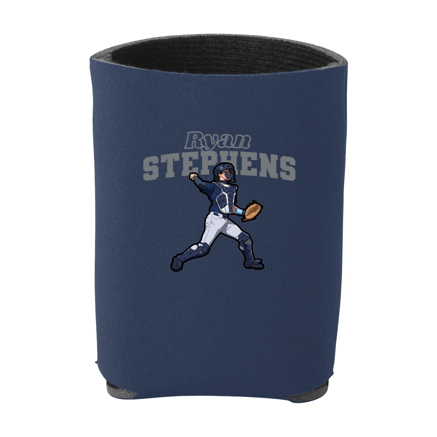 Can Holder — Name Arch in Navy