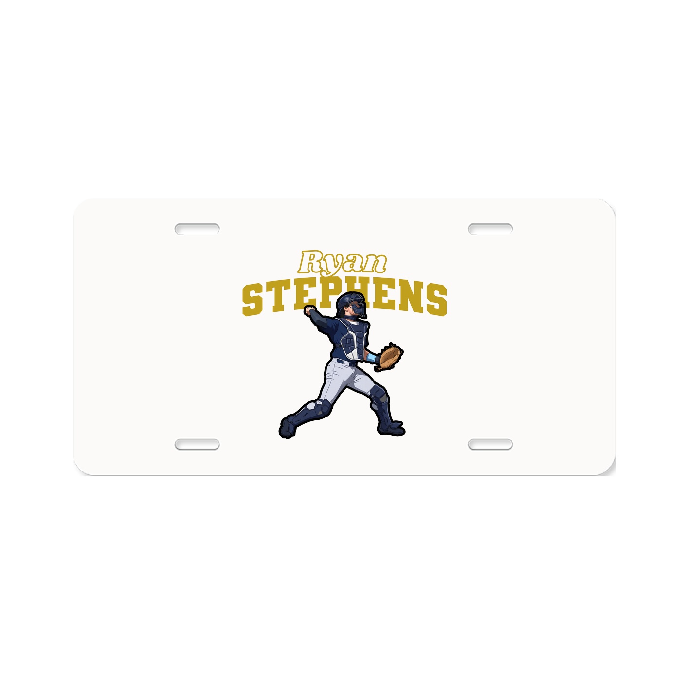 License Plate — Name Arch in Classic