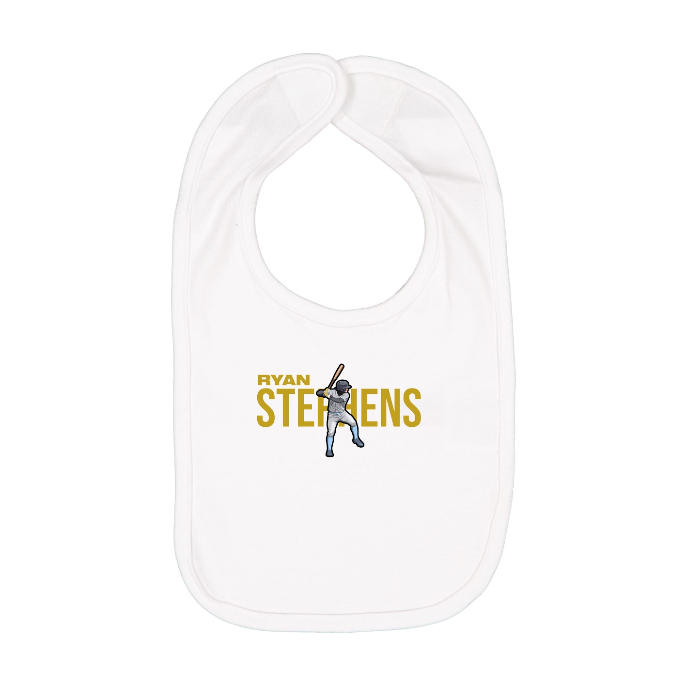 Infant Bib — Player Name in White