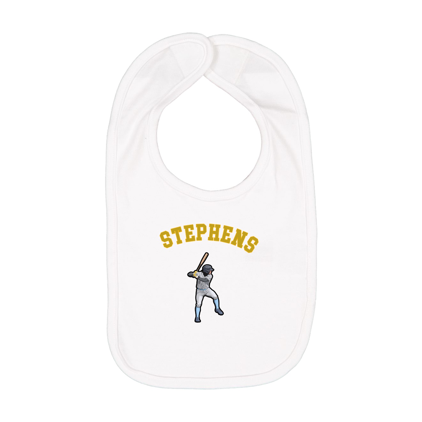 Infant Bib — Shirsey Arch in White