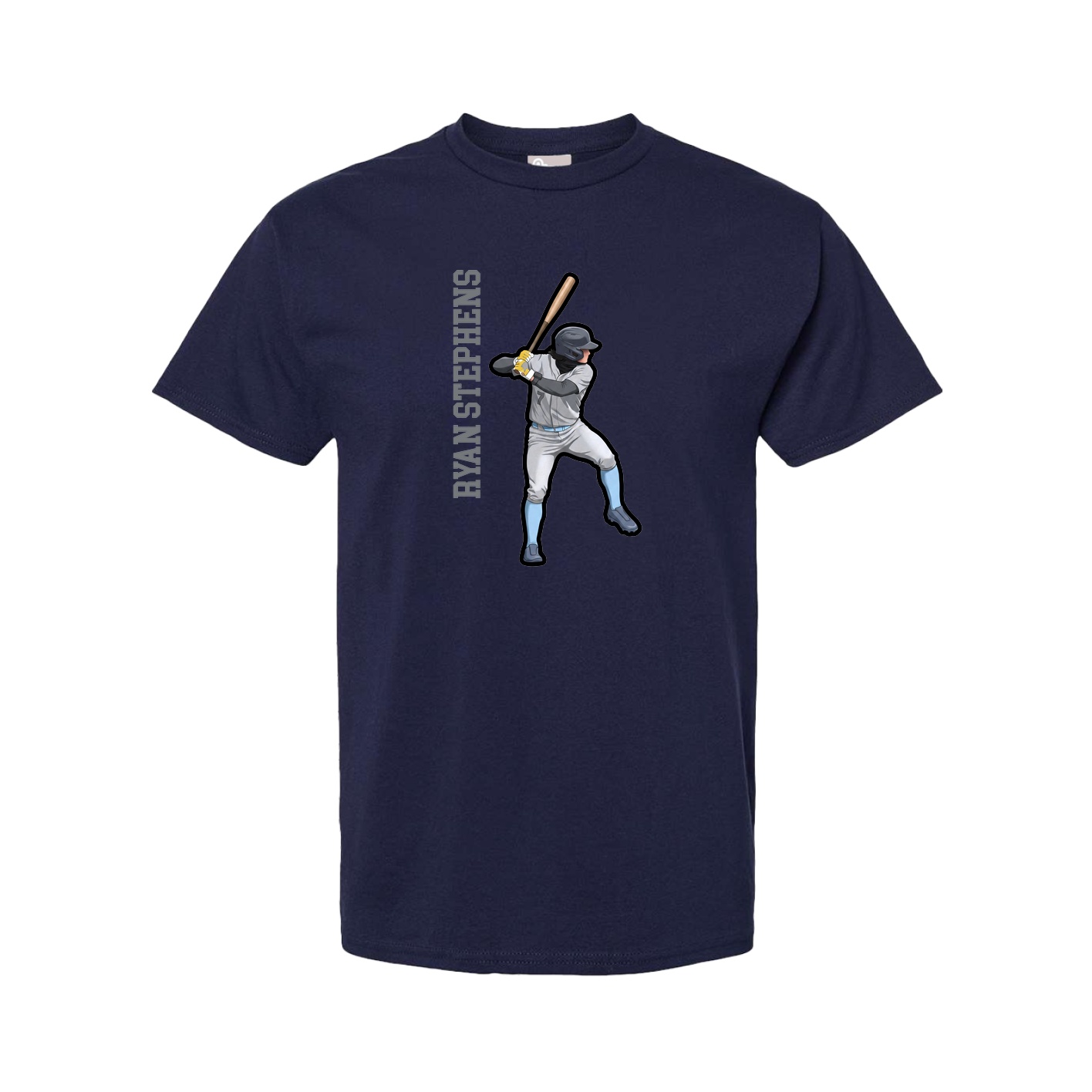 Youth Tee — Name Vertical in Navy