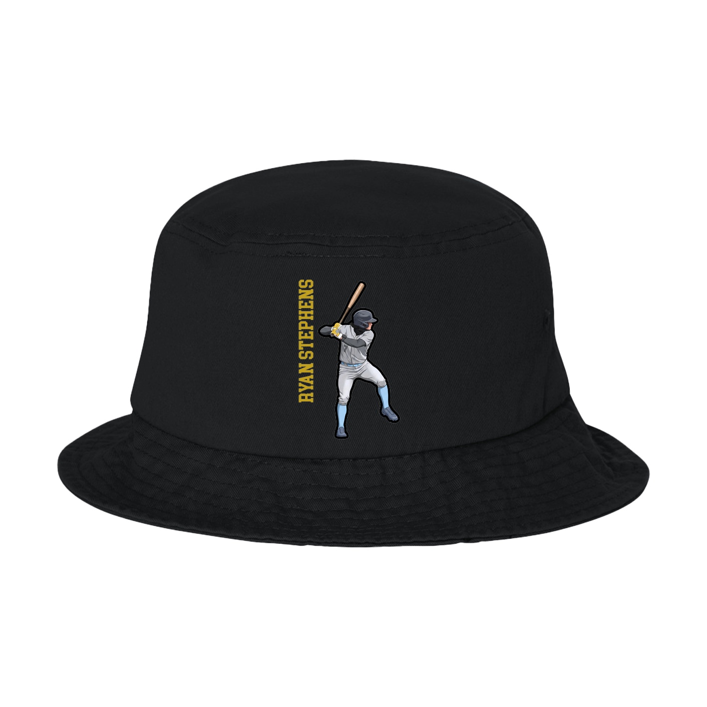 Bucket Cap — Name Vertical in Black