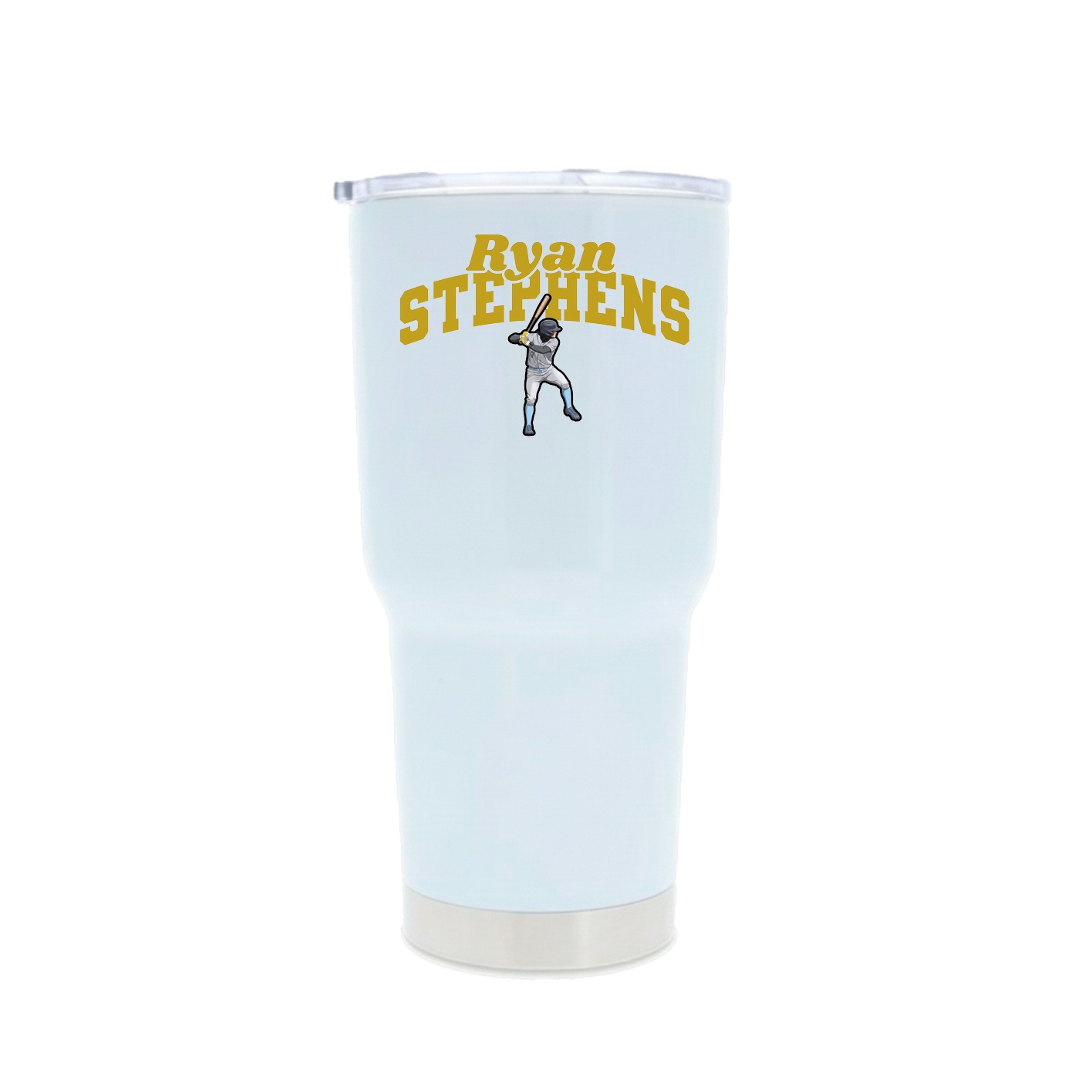30oz Stainless Steel Tumbler — Signature Arch in White