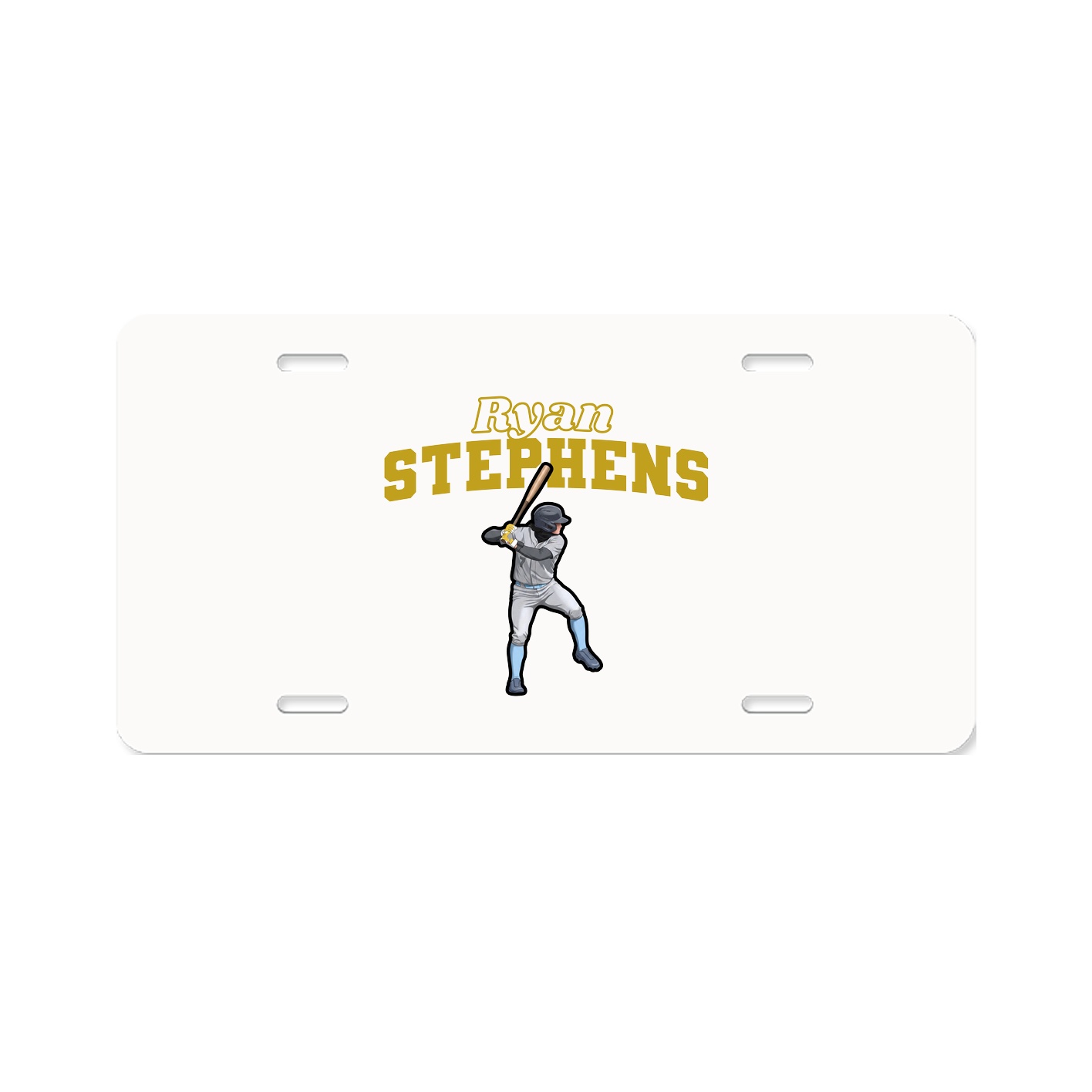 License Plate — Name Arch in Classic