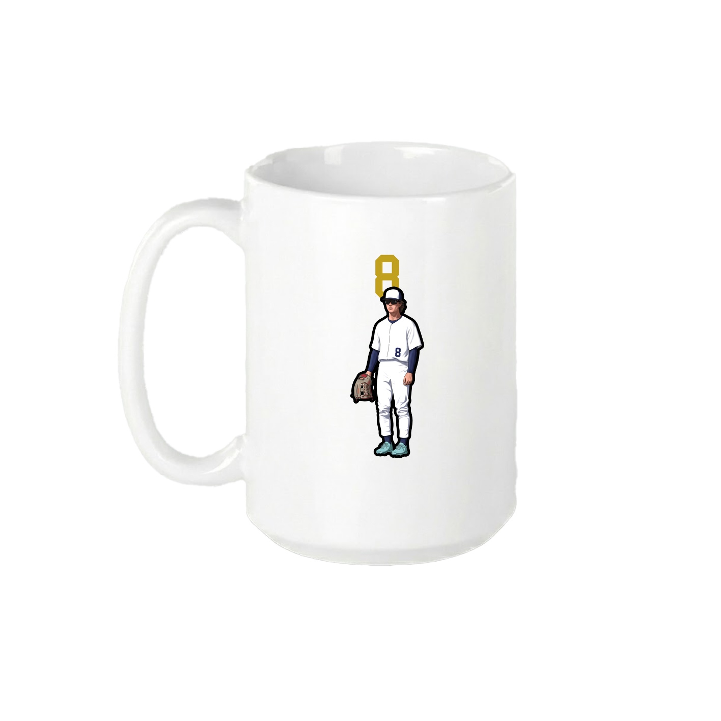 15oz Coffee Mug — Number Top in White