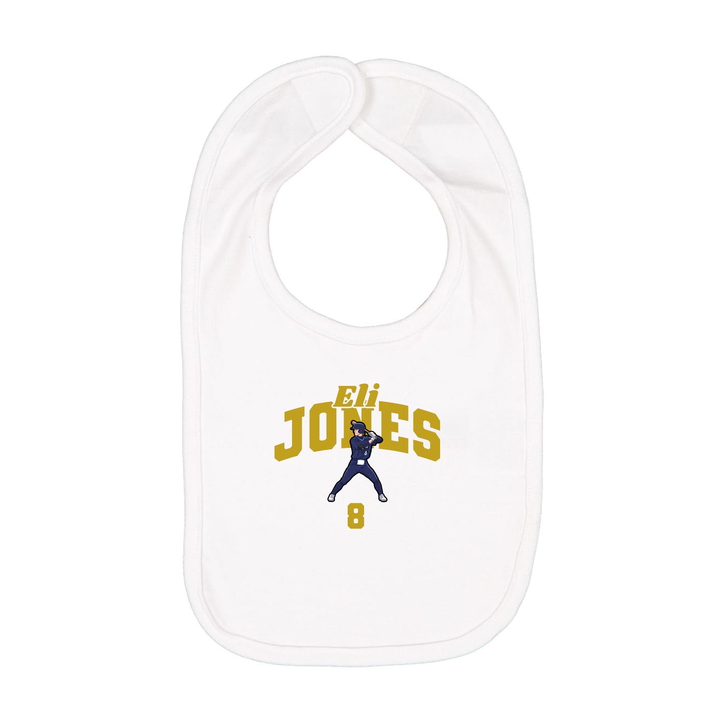 Infant Bib — Signature Arch in White