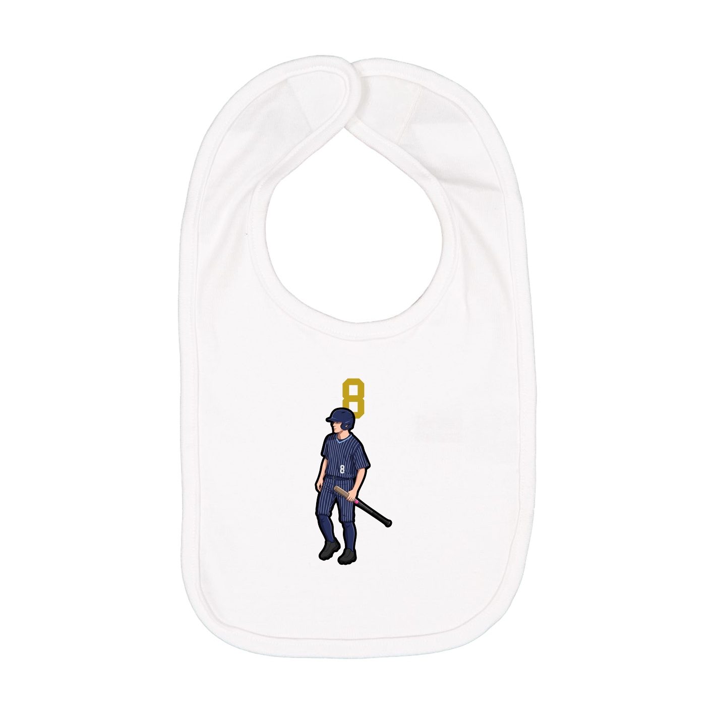 Infant Bib — Number Top in White