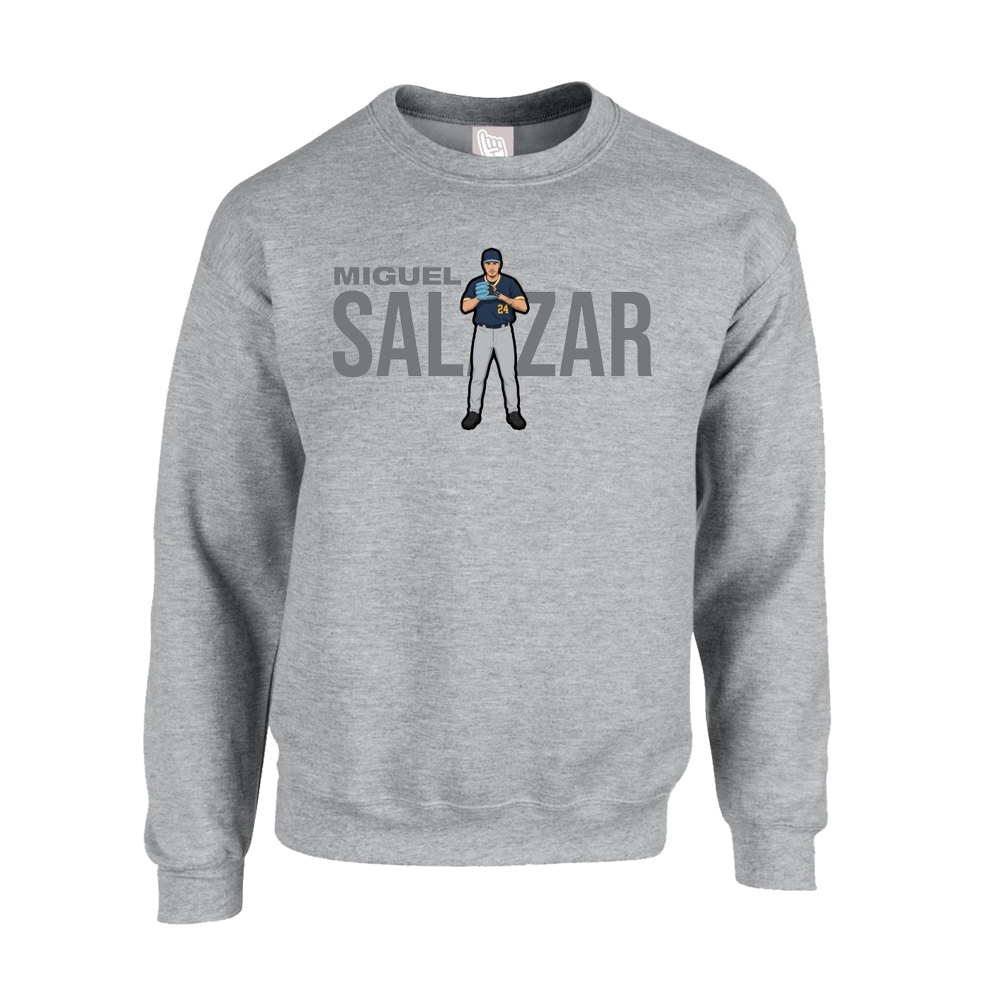 Fleece Crew — Player Name in Grey