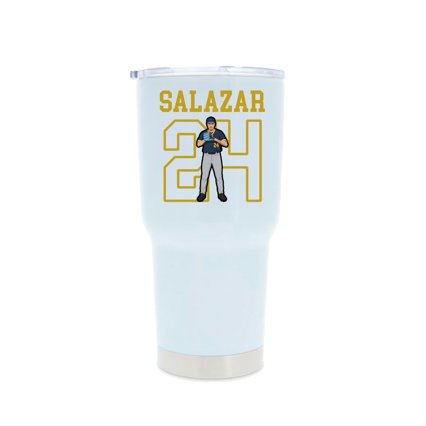 30oz Stainless Steel Tumbler — Shirsey in White